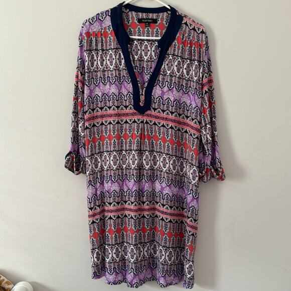 Ellen Tracy Women’s Size 1X 3/4 Sleeve Relaxed Knee‎ Length Knit Dress - Picture 1 of 6